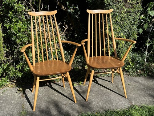 Pair vintage ercol - of, blonde