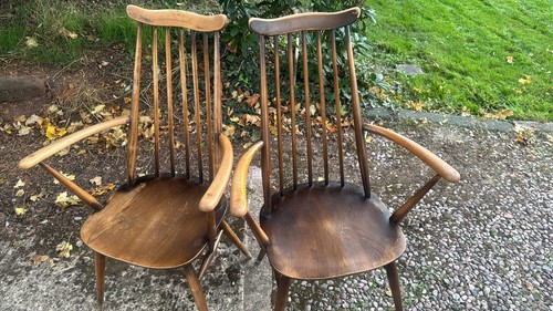Pair vintage ercol blue - of,