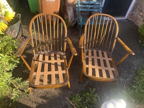 Pair mid century ercol - a,